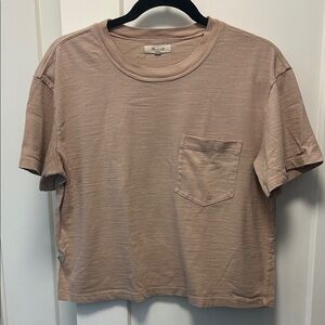 Mauve Pocket Cropped T-Shirt